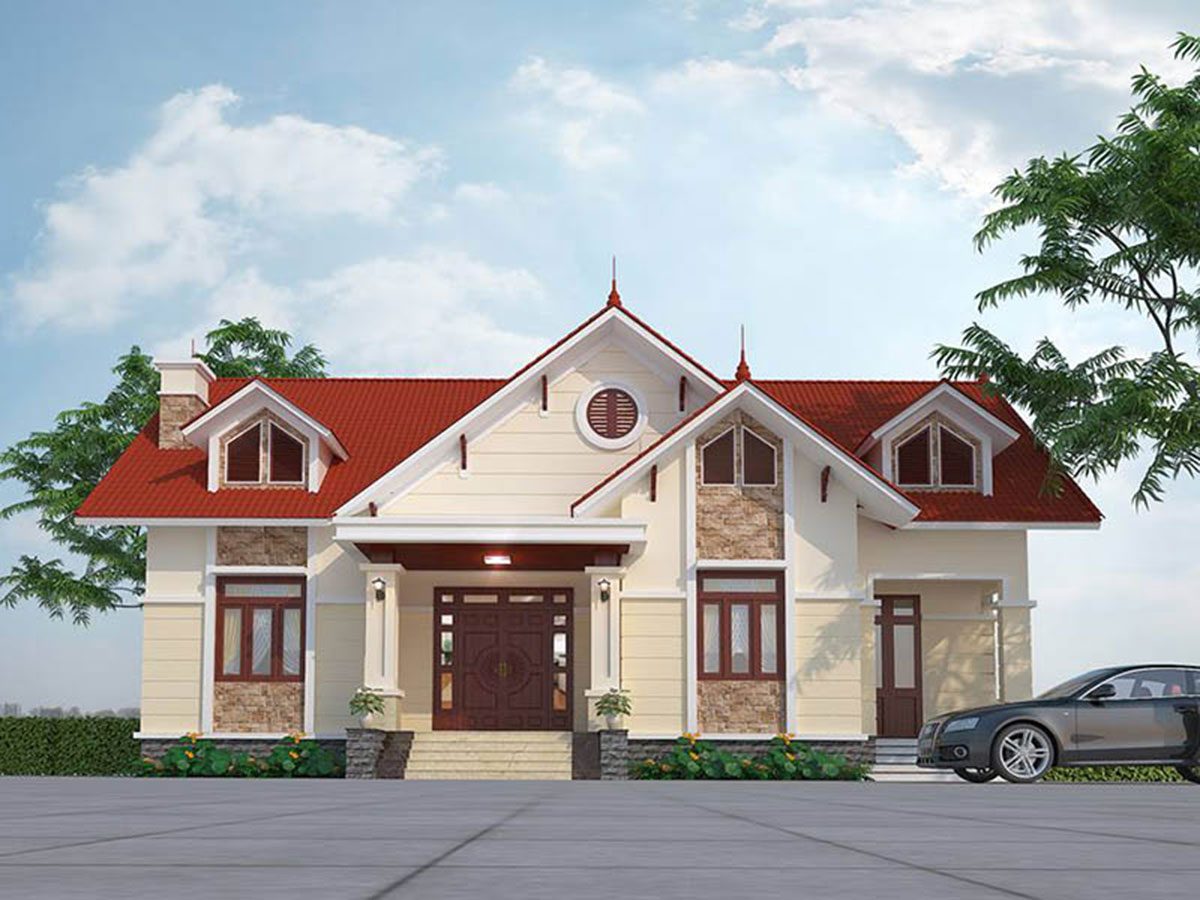  Mẫu nhà cấp 4 mái thái đẹp có chi phí khoảng 1 tỷ