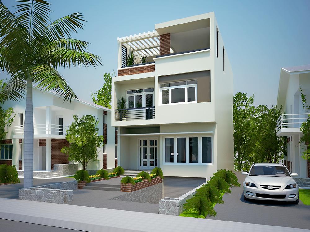 Mẫu thiết kế nhà 3 tầng có kiến trúc độc đáo