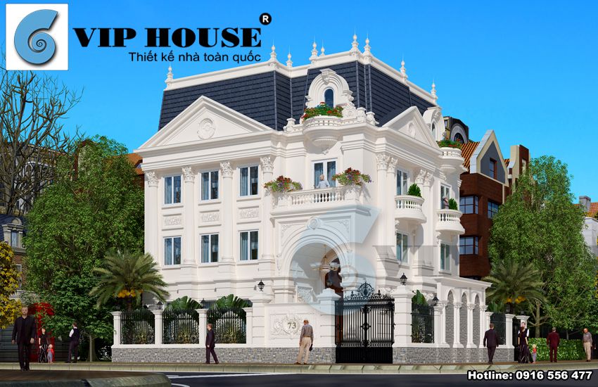 10+ mẫu biệt thự kiểu pháp 3 tầng tân cổ điển