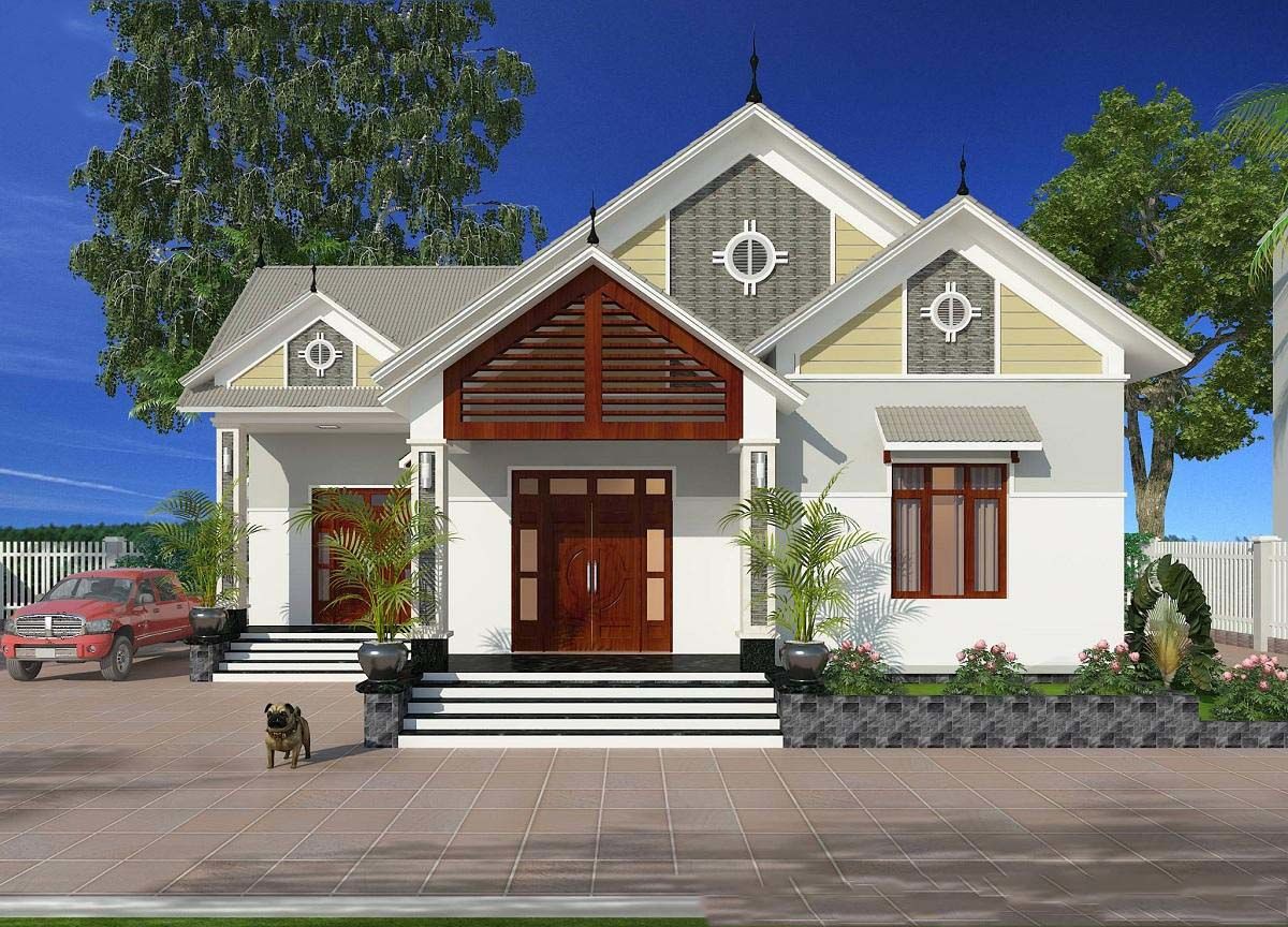 Hình ảnh: Vẻ đẹp cuốn hút của mẫu thiết kế nhà cấp 4 mái thái