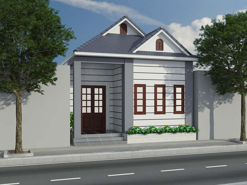 Mẫu nhà cấp 4 nhỏ 50m2 - mẫu 19