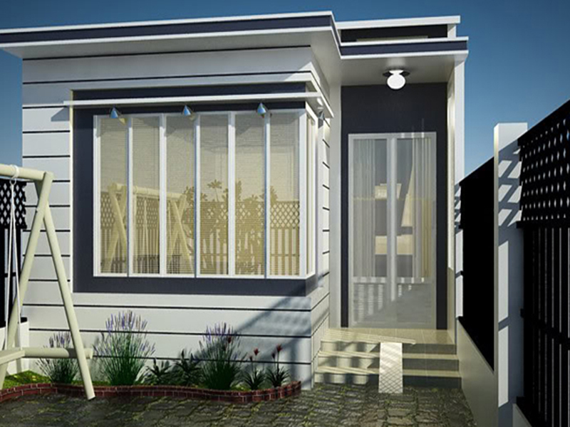Mẫu nhà cấp 4 nhỏ 50m2 - mẫu 16