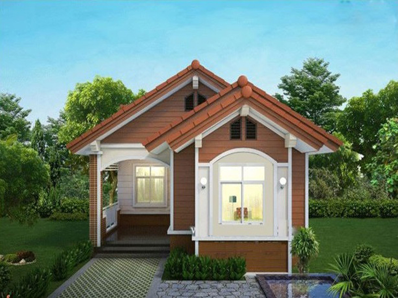 Mẫu nhà cấp 4 nhỏ 50m2 - mẫu 5