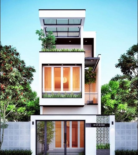 Thiết kế nhà 2 tầng 1 tum giá 400 triệu