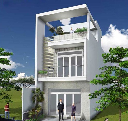 Mẫu thiết kế nhà phố 2 tầng 1 tum giá 400 triệu diện tích 4x12m 