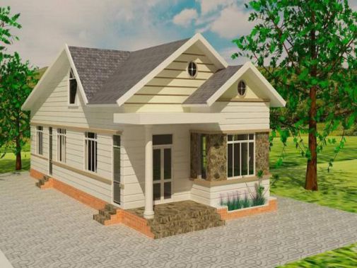 Mẫu thiết kế nhà cấp 4 mái thái hiện đại chi phí xây dựng khoảng 500 triệu